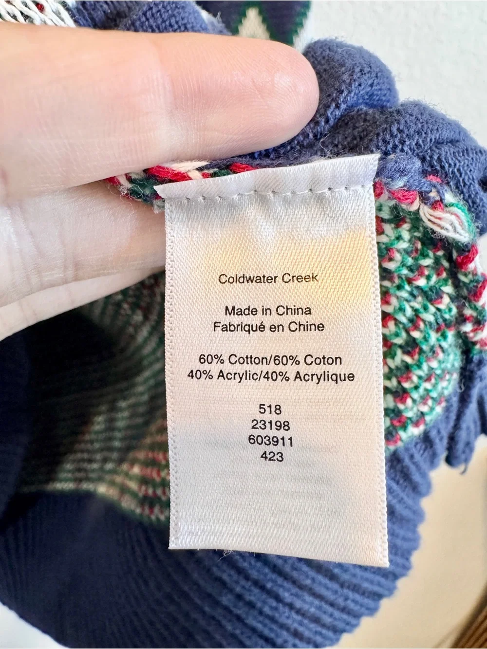 Coldwater Creek Cottagecore Christmas Snow Scene Zip Cardigan Sweater Large E21
